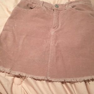 Brandy Melville pink corduroy skirt